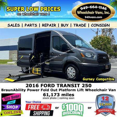 2016 Ford Transit Wheelchair Van    1