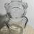 🧸 Vintage Anchor Hocking Clear Glass Teddy Bear Coin Bank – 6" – Full 2 thumbnail