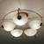 Mid Century 1960s Italian Brass and Glass Light Fixture Chandelier 2 thumbnail