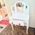 WHITE SOLID WOOD VANITY W/ VANITY MIRROR AND DRAWER 2 thumbnail