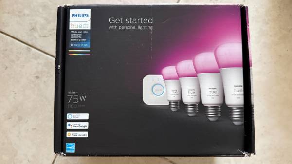 Philips Hue 75-Watt Equivalent A19 Smart LED Color Changing Light Bulb 1