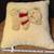 BROWN TEDDY BEAR IN RED VEST WITH GOLD TRIM THROW PILLOW BEIGE 15" 5 thumbnail