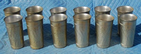 Royal Sealy, Vintage Aluminum Tumbler (set of 12) 1