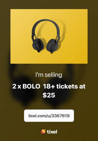 2 tickets to DJ Bolo Ace of Spades 10/4/25 1