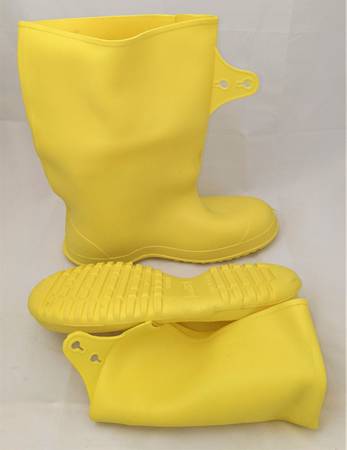 XL - 14" Yellow PVC Knee Over-Boots 1