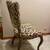 Vintage upholstered bright floral pattern chair 2 thumbnail