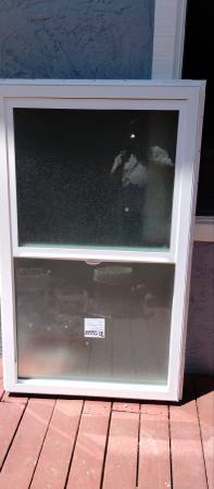 New Glass Window Frosted Tempered Glass 34 W x 58 H" 1