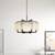 MODERN 6-LIGHT BLACK/GOLD CRYSTAL CHANDELIER - ALLNEW 3 thumbnail