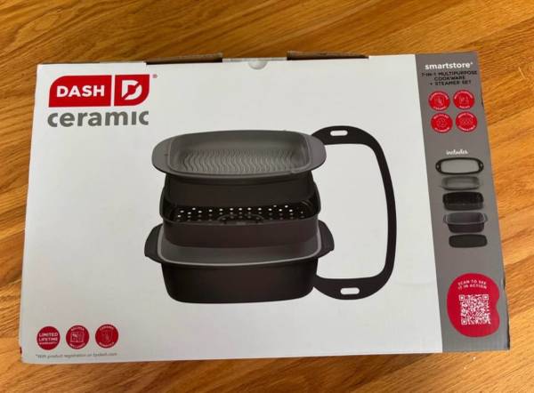 Dash Ceramic 7-in-1 Multipurpose Cookware +Steamer Set 1