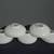 SET OF 6 - Antique Opaque White Milk Glass Light Shade, Round Globe 15 thumbnail
