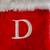 Kohl's Red Velvet Embroidered ‘D’ Christmas Stocking w/ Fur Cuff Silve 2 thumbnail