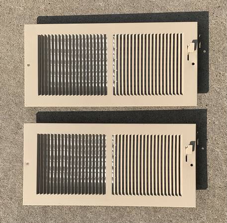 Hot Air Registers with adjustable louvers, Tan, Great Shape, Free. 1