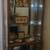Wood curio cabinet lighted stained glass side entry 1 thumbnail