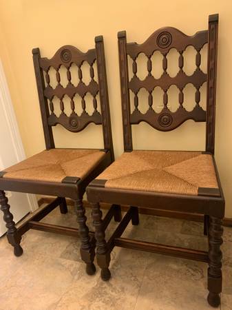 Vintage Solid Wood Chairs 1