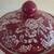 Red White Floral Flower Round Lidded Baker Casserole Dish 5 thumbnail