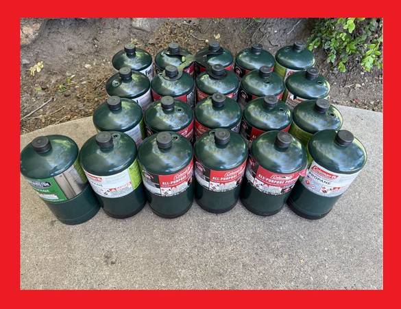 FULL - Coleman type All-Purpose Propane LP Gas Fuel 1LB Tanks 1