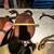 Antique Steeplejack Rigging Set – 2 Large Iron Hooks + 2 Wooden Pulley Blocks 1 thumbnail
