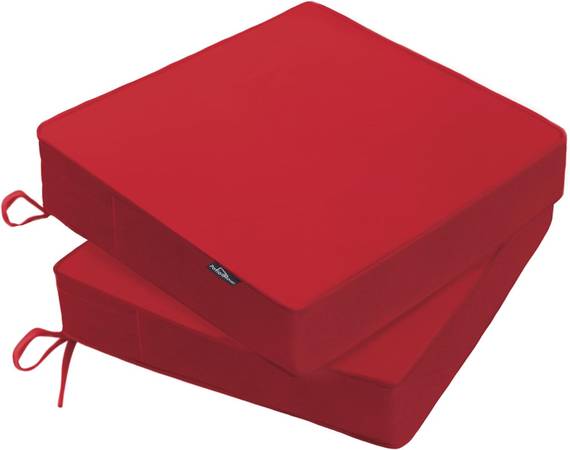 New Outdoor cushion with cover, 18 " x 18" , Red 1