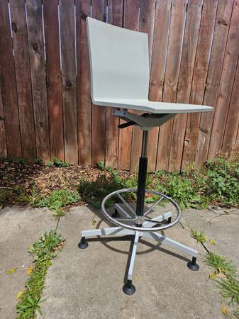 Vitra .04 Counter Chair Stool by Maarten Van Severen Gray