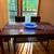 wood kitchen table & 4 leather (imitation) chairs & 2 stools 7 thumbnail