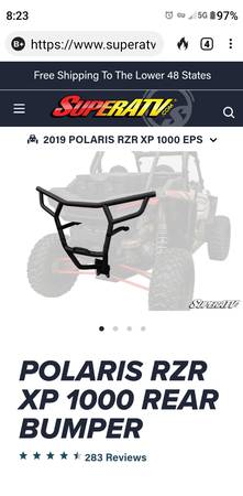 Polaris RZR 1000 Rear Bumper 1