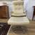 Vintage Beige/Cream Recliner Chair and Ottoman Set 2 thumbnail
