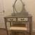 3 Piece Silver Vanity Set with Mirror and Bench 1 thumbnail