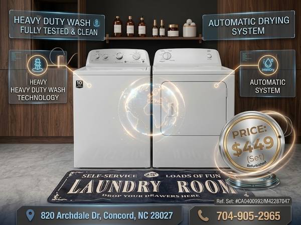 Roper (Made By Whirlpool) Washer & Dryer Set With Agitator 1