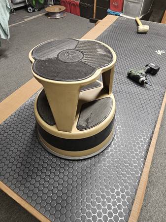 Vintage Rolling Wheel Step Stool - Wearhouse 1