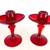 antique Cambridge Sonata Red Candlesticks 2 thumbnail