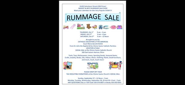 Church Rummage Sale 1