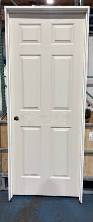 New 32" 6 Panel RH Inswing Prehung Interior Door 1