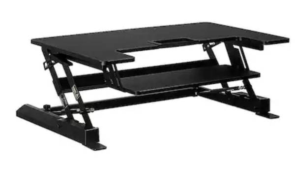 Adjustable Compact Standing Desk Riser with Keyboard Tray 1