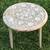 Beautiful! Round Engraved Accent Table (Gray Wash) Wood Carved 7 thumbnail