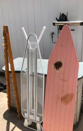 2-metal ironing boards and a hinged Whatchamacallit 1