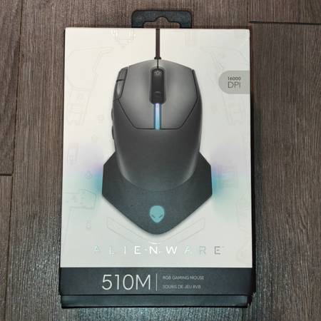 Wired RGB Gaming Mouse Alienware 510M 16,000 DPI New Open Box 1