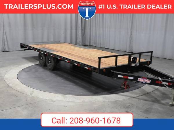 2026 Interstate 8.5 X 24 Deckover Equipment 14K Trailer Black 1