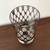 Chrome Honeycomb Hurricane Vases – 10"H 4 thumbnail