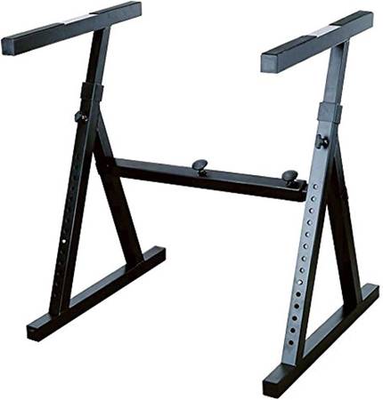 Soporte para teclado de doble nivel resistente de 88 teclas, altura y longitud ajustables - $100 (Somerville)63471381609603121