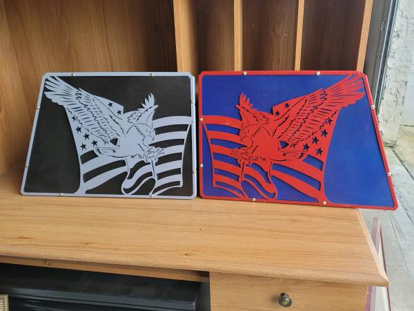 Set of 2 custom Americana art pieces 1