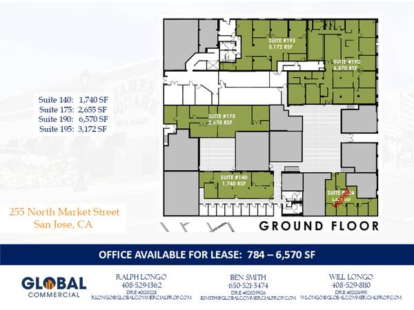 $1 DT SJ Office Available (Near S.P.Sq) 784 - 6,570 SF (san jose downtown)63940544893826123