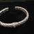 Judith Ripka Sterling Silver Hinged Rope Cuff Bracelet 2 thumbnail