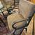 Kitchen Dinette Table with Four Swivel Iron Chairs Glass Top 5 thumbnail