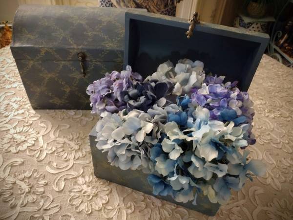 Two Decorative Small Wooden Trunks 1