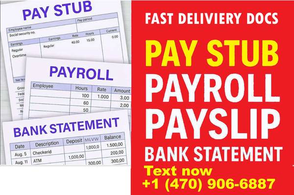 RELIABLE DEPENDABLE WITH REQUIREMENTS PAY BANK STUBS STATEMENTS! 1