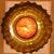 1940’s Amber Glass Ashtray & Coaster / Fosteria Glass 9 thumbnail