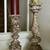 ❤️ SET OF 2 TALL STONE CANDLE HOLDERS 1 thumbnail