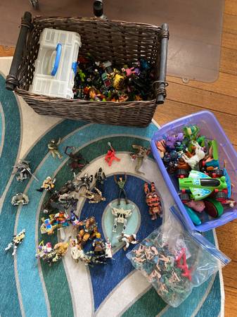 Assorted action figures and Toy Story collectables 1