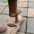 Vintage hand carved wood 3' running man figure B68 13 thumbnail