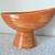 McCoy Art Pottery Pedestal Planter tangerine mid century 4 thumbnail